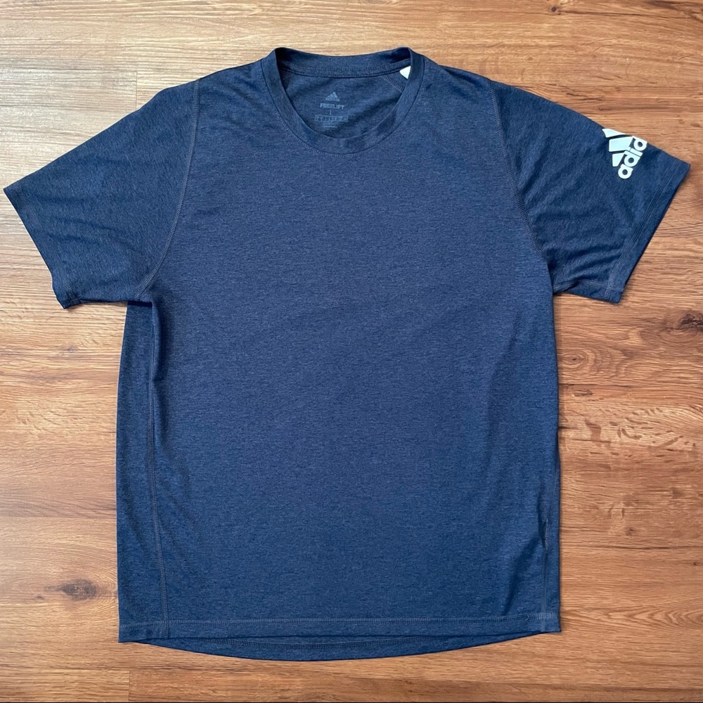 Adidas Men’s Freelift Climalite Blue Short Sleeve Shirt
